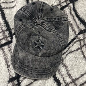 Ardene Black Denim Cap with Star